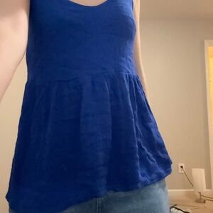 Blue Sleeveless Women's Top